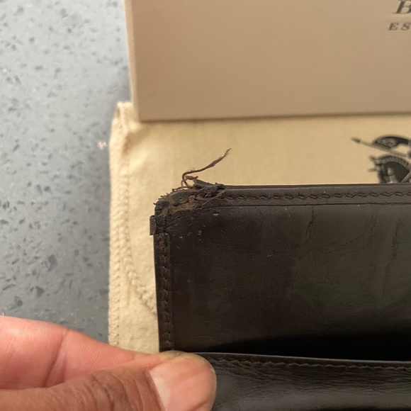 BURBERRY QUILTED LEATHER DARK CHOCOLATE BROWN CONTINENTAL LONG WALLET - Picture 9 of 15